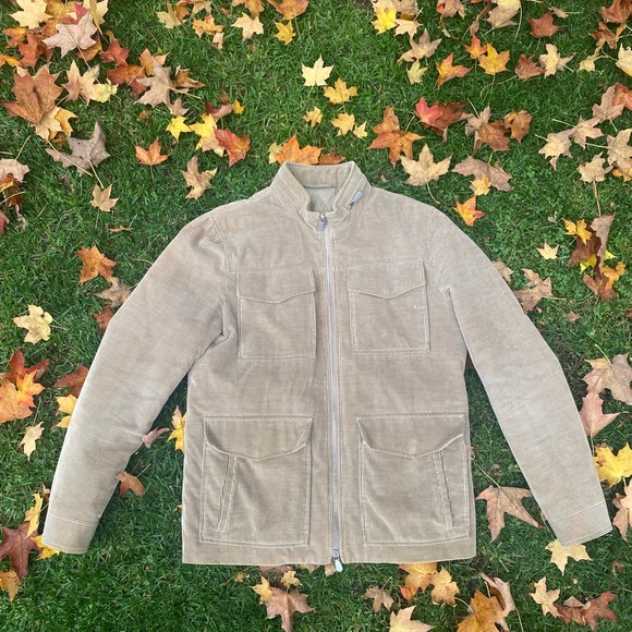 Eleventy Corduroy-Cashmere zip up jacket with hidden hood - Picture 4 of 4